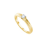 10kt Yellow Gold Womens Round Diamond Solitaire Promise Bridal Ring 1/10 Cttw 46990 - shirin-diamonds