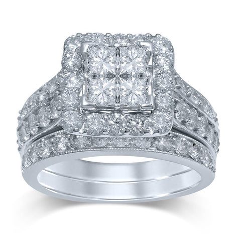 14K 3.25CT Diamond BRIDAL  RING