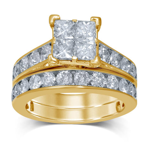 14K 3.27CT Diamond BRIDAL  RING