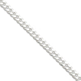 925 Sterling Silver 7mm Domed Curb Chain Bracelet