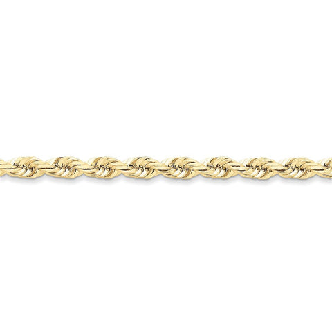 10k 6mm Handmade Diamond-cut Rope Chain