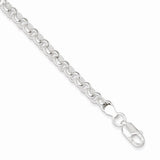 925 Sterling Silver 5mm Rolo Chain Bracelet
