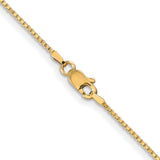 10K 1 mm Box Chain (Weight: 3.65 Grams, Length: 20 Inches)