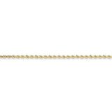 10k 2.25mm Handmade Diamond-cut Rope Chain