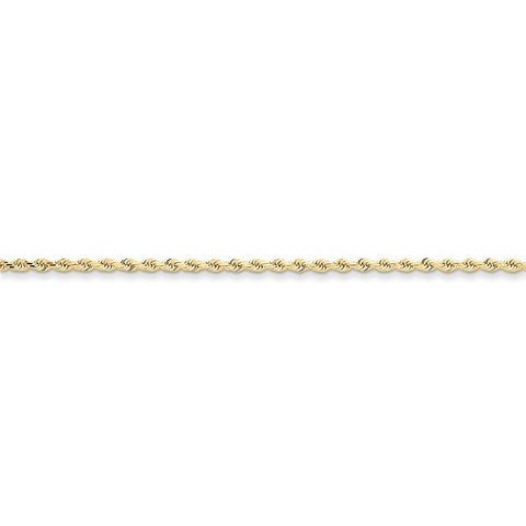 10k 2.25mm Handmade Diamond-cut Rope Chain