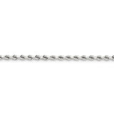 14K White Gold 24 inch 4mm Diamond-cut Rope with Lobster Clasp Chain