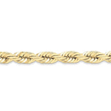 10k 10mm Handmade Diamond-cut Rope Chain