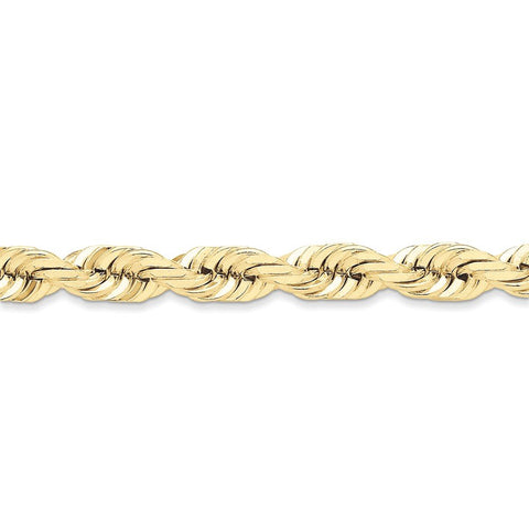 10k 10mm Handmade Diamond-cut Rope Chain