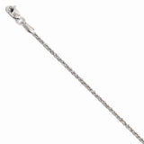 Leslie's 14K White Gold 1.5mm Diamond-Cut Rope Chain (Weight: 2.32 Grams, Length: 10 Inches)