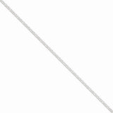 925 Sterling Silver 2mm Fancy Anchor Pendant Chain Anklet
