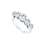 14kt White Gold Womens Round Diamond Five Flower Cluster Ring 1.00 Cttw 53011 - shirin-diamonds