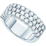 14kt White Gold Womens Round Diamond Band Wedding Anniversary Ring 1-1/2 Cttw 54711 - shirin-diamonds