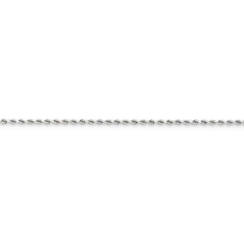 14k WG 1.8mm D/C Rope Chain