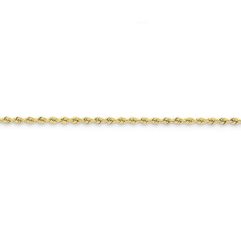 14k 2.5mm Handmade Regular Rope Chain