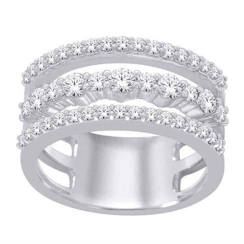 14K White Gold 1 1/2 Ct.Tw. Diamond Fashion Ring