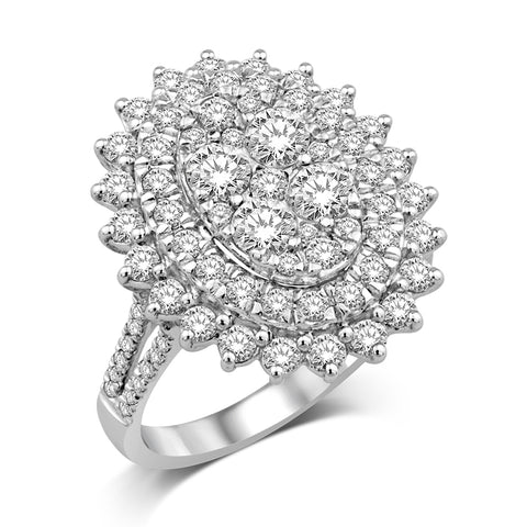 14K White Gold 2 Ct.Tw. Diamond Fashion Ring