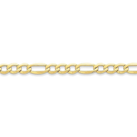 10k 7.3mm Semi-Solid Figaro Chain