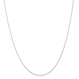 14k White Gold .5 mm (CARDED) Cable Rope Chain 5RW - shirin-diamonds
