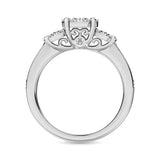 14K White Gold 1 1/2 Ct.Tw.Diamond Fashion Ring