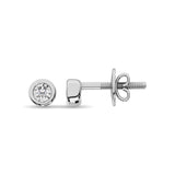 Diamond 1/10.Tw. Solitaire Studs in 10K White Gold