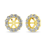 14K Yellow Gold Diamond 5/8 Ct.Tw. Earrings Jacket
