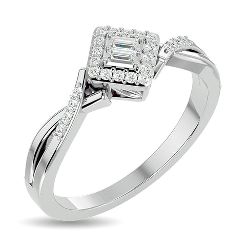 Diamond 1/6 ct tw Promise Ring in 10K White Gold