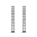 Diamond 5/8 ct tw Hoop Earrings in 10K White Gold