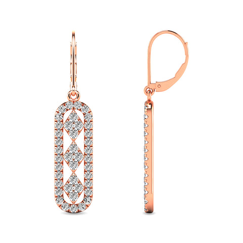 Diamond 7/8 ct tw Fashion Earrings in 10K Rose Gold