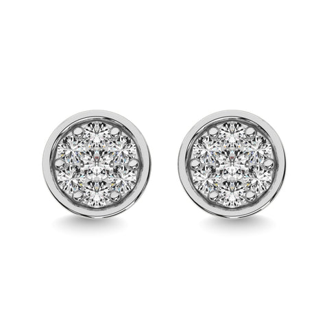 Diamond 3/4 ct tw Round Earrings in 14K White Gold