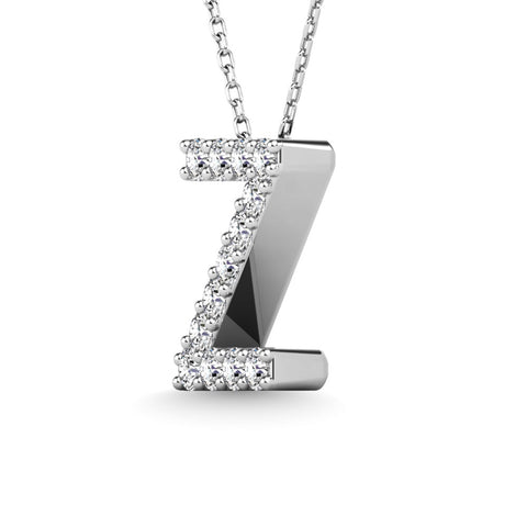 Diamond 1/8 Ct.Tw. Letter Z Pendant in 14K White Gold&quot;&quot;