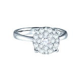 14k White Gold Womens Round Diamond Fine Solistar Wedding Bridal Engagement Ring 1/4 Cttw 67519 - shirin-diamonds