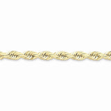 10k 7mm Handmade Diamond-cut Rope Chain
