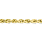 10K Yellow Gold 8mm Handmade Diamond Cut Rope Chain 22 Inch