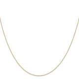 14K Yellow Gold 0.42mm Carded Curb Pendant Chain Necklace - Fine Jewelry Gift