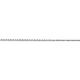 14k White Gold .6 mm Carded Cable Rope Chain 6RW - shirin-diamonds