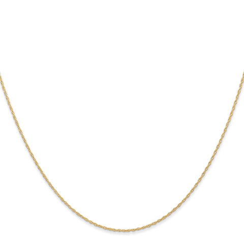 14K Yellow Gold Carded Pendant Cable Rope Chain Necklace - Fine Jewelry Gift