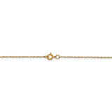 14k .6 mm Carded Cable Rope Chain 6RY - shirin-diamonds
