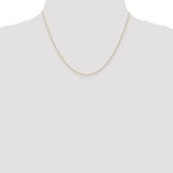 14k Yellow Gold Thin 18in 0.60mm Carded Cable Rope Necklace Chain