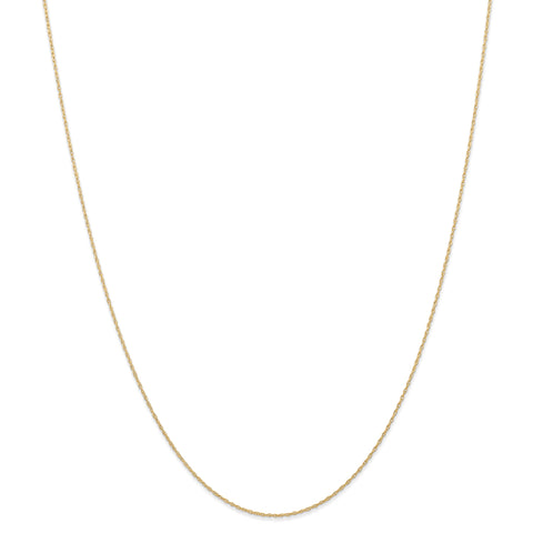 14k .6 mm Carded Cable Rope Chain 6RY - shirin-diamonds