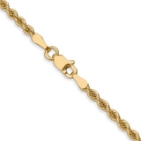14K 2.5mm Solid Rope Chain (Weight: 14.88 Grams, Length: 30 Inches)