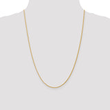 14K 1.3mm D/C Spiga (Wheat) Chain (Weight: 5.97 Grams, Length: 24 Inches)
