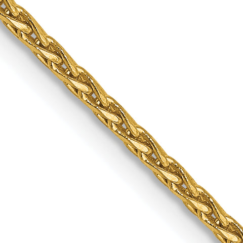 14K 1.3mm D/C Spiga (Wheat) Chain (Weight: 5.97 Grams, Length: 24 Inches)