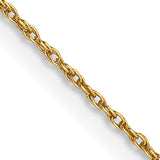 14K .8 mm V-P Pendant Rope Chain (Weight: 0.88 Grams, Length: 24 Inches)