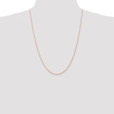 14k Rose Gold .7 mm Carded Cable Rope Chain 7RR - shirin-diamonds