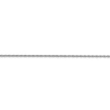 14k White Gold .7 mm Carded Cable Rope Chain 7RW - shirin-diamonds