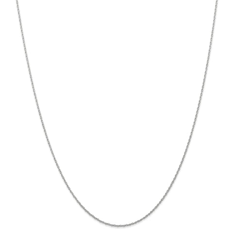 14k White Gold .7 mm Carded Cable Rope Chain 7RW - shirin-diamonds