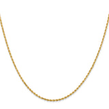 10K 1.75mm Diamond-Cut Rope Chain (Weight: 4.64 Grams, Length: 24 Inches)
