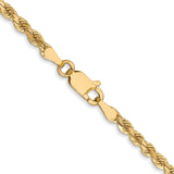 10K 2.75mm Diamond-Cut Rope Chain (Weight: 12.18 Grams, Length: 20 Inches)