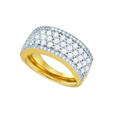 14kt Yellow Gold Womens Round Diamond Band Ring 1-5/8 Cttw 81223 - shirin-diamonds
