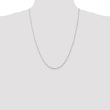 10K White Gold 2.5mm Diamond-Cut Lightweight Rope Chain (Weight: 7.72 Grams, Length: 24 Inches)